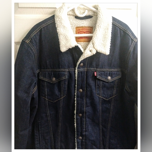 *ON HOLD* Levi Strauss 'Sherpa Jacket' Navy Blue Denim - Men's XL *NWOT* - Picture 7 of 8